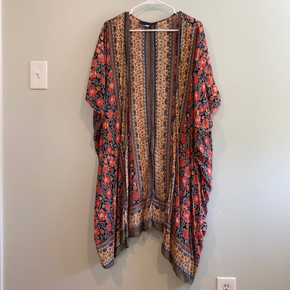Boho floral kimono